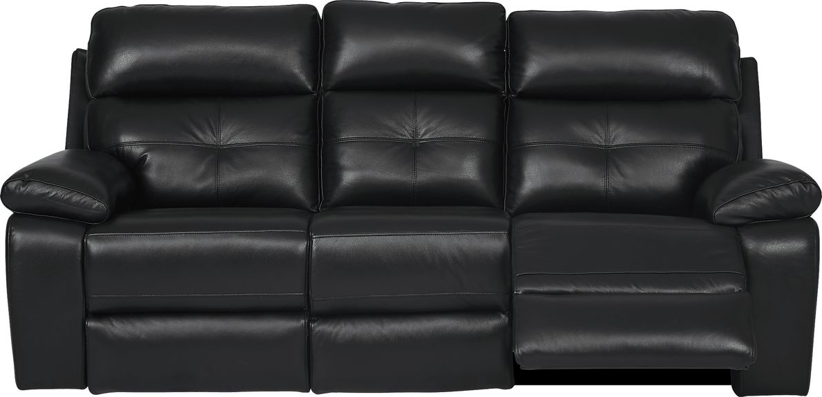 Cepano Black Leather Reclining Sofa Rooms To Go