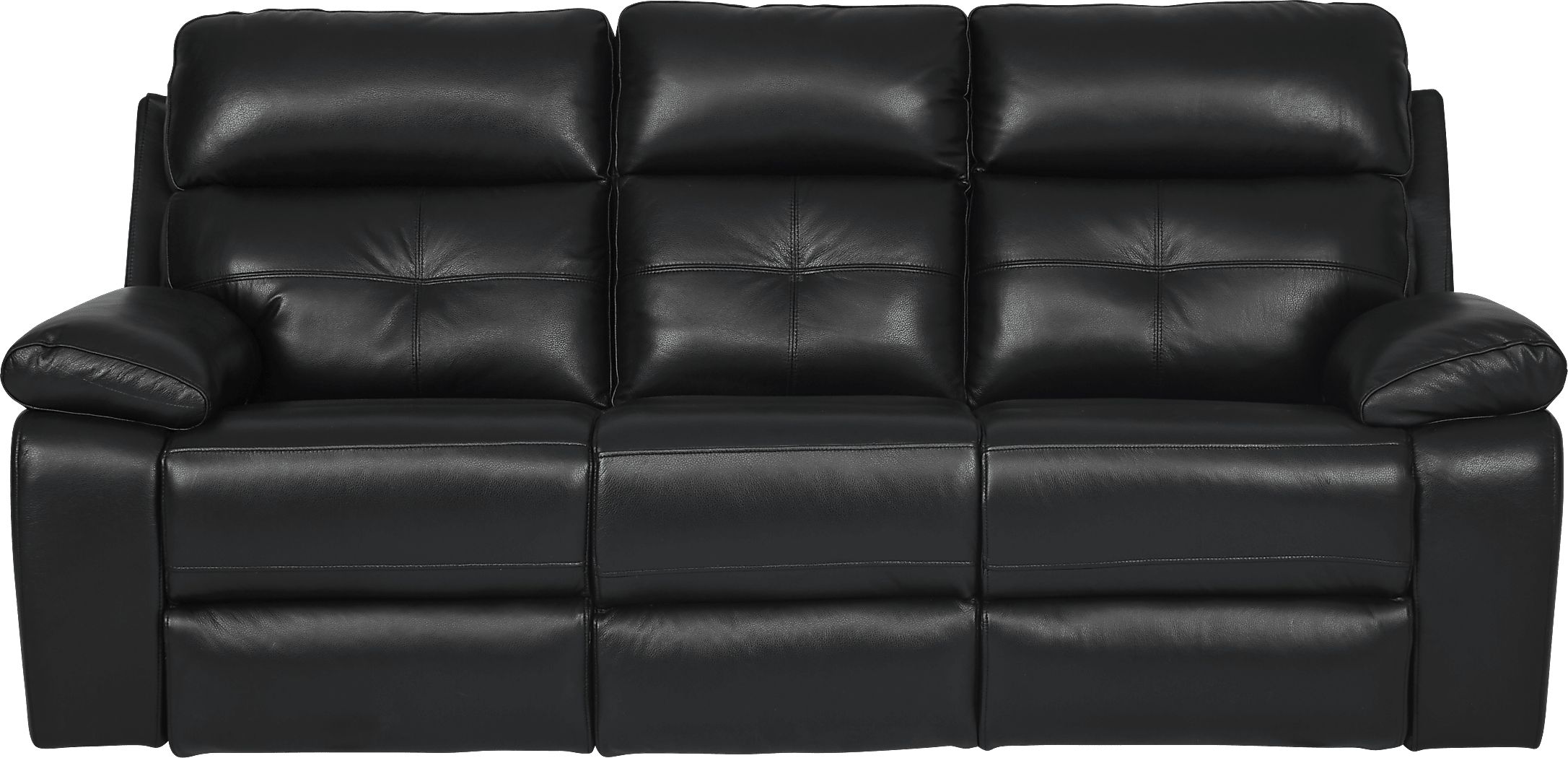 Cepano Black Leather Reclining Sofa - Rooms To Go