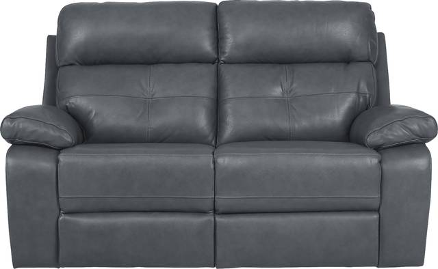 Cepano Blue Leather 2 Pc Living Room with Reclining Sofa - Thumbnail - Image 4