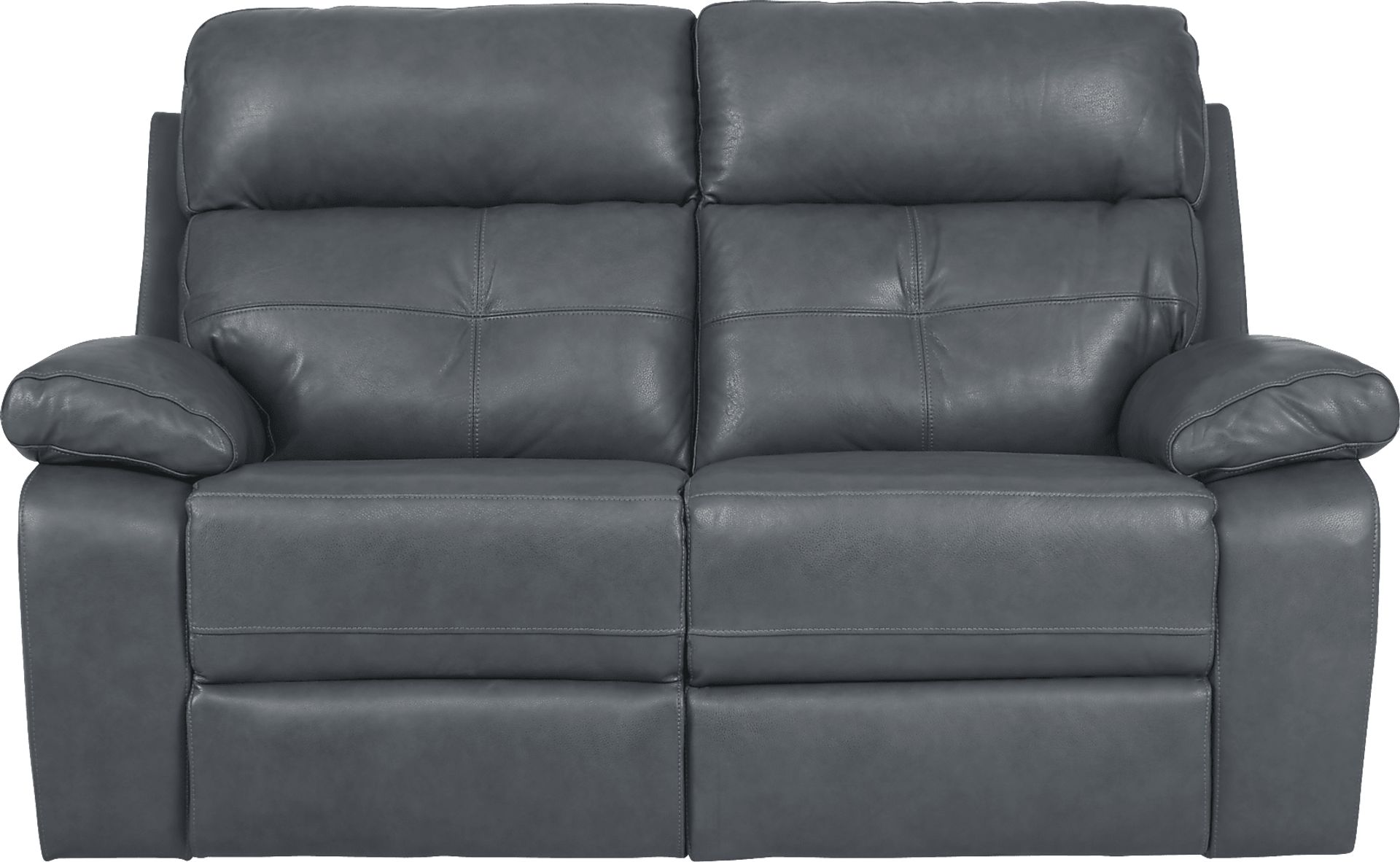 Cepano Blue Leather 2 Pc Living Room with Reclining Sofa - Image 4
