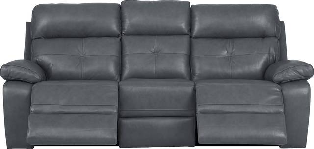Cepano Blue Leather 2 Pc Living Room with Reclining Sofa - Thumbnail - Image 3