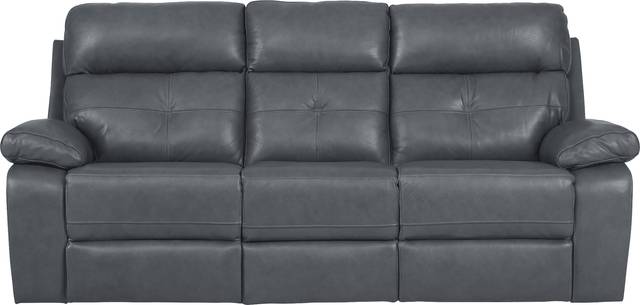 Cepano Blue Leather 2 Pc Living Room with Reclining Sofa - Thumbnail - Image 2