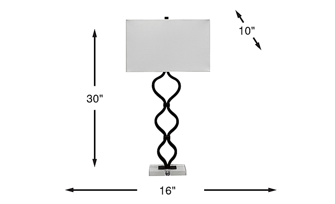 Ceralene Circle Black Lamp