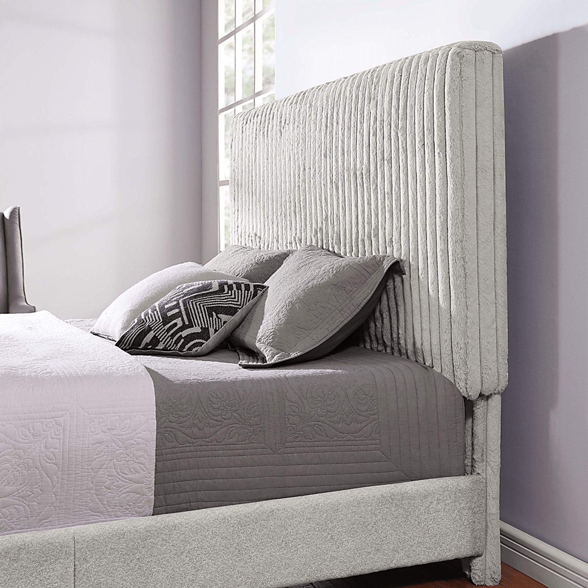 Cerau Gray King Upholstered Bed - Image 4