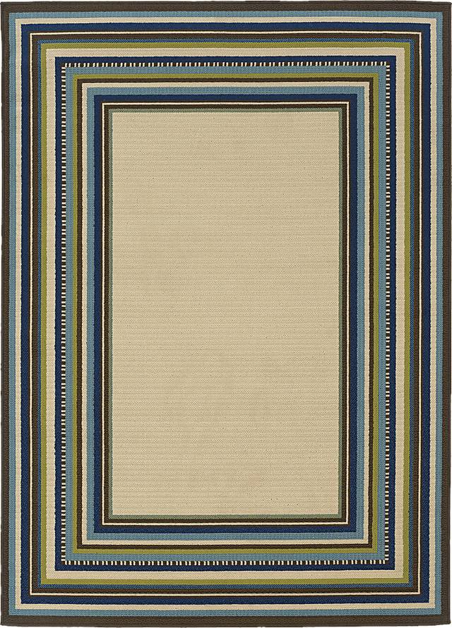 Cerimon Taupe 6'7 x 9'6 Indoor/Outdoor Rug - Thumbnail - Image 1