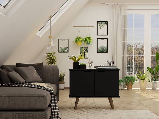 Cerone Black Accent Cabinet - Thumbnail - Image 9