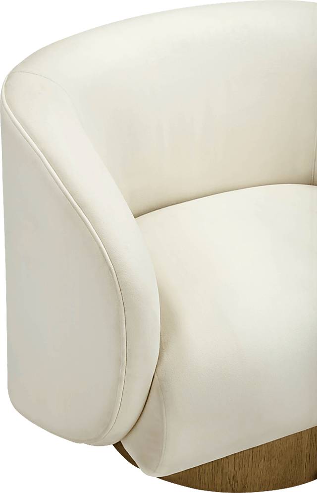 Cerqua Cream Swivel Accent Chair - Thumbnail - Image 5