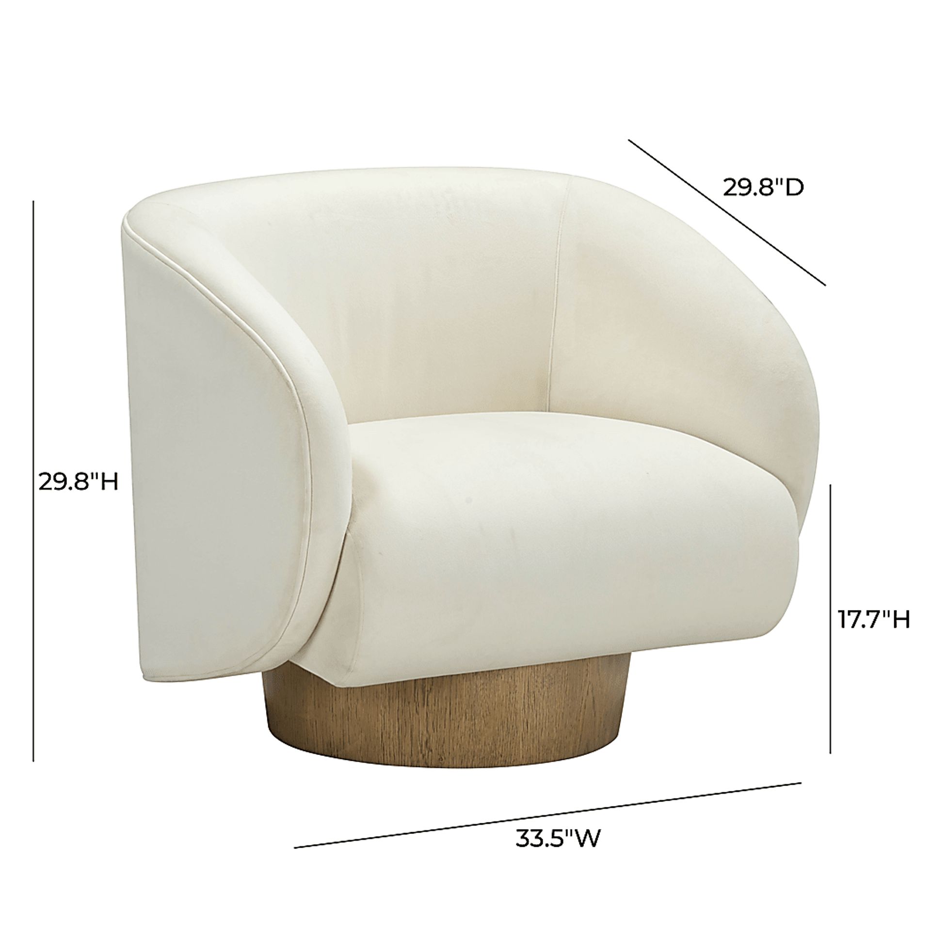 Cerqua Cream Swivel Accent Chair - Image 6