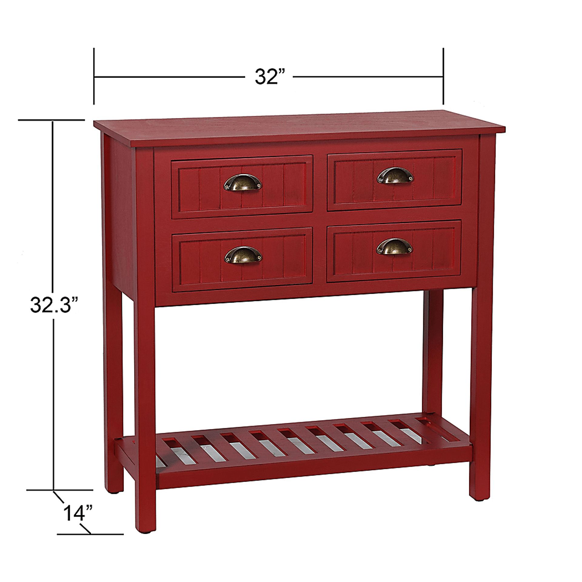 Cerra Red Console Table - Image 3