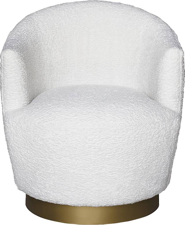 Cesarea White Swivel Chair - Thumbnail - Image 3
