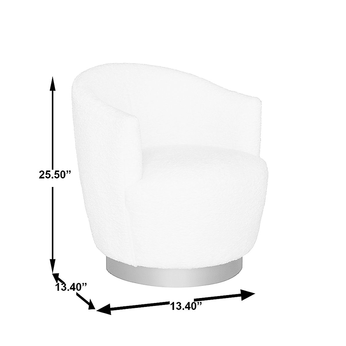Cesarea White Swivel Chair Rooms To Go