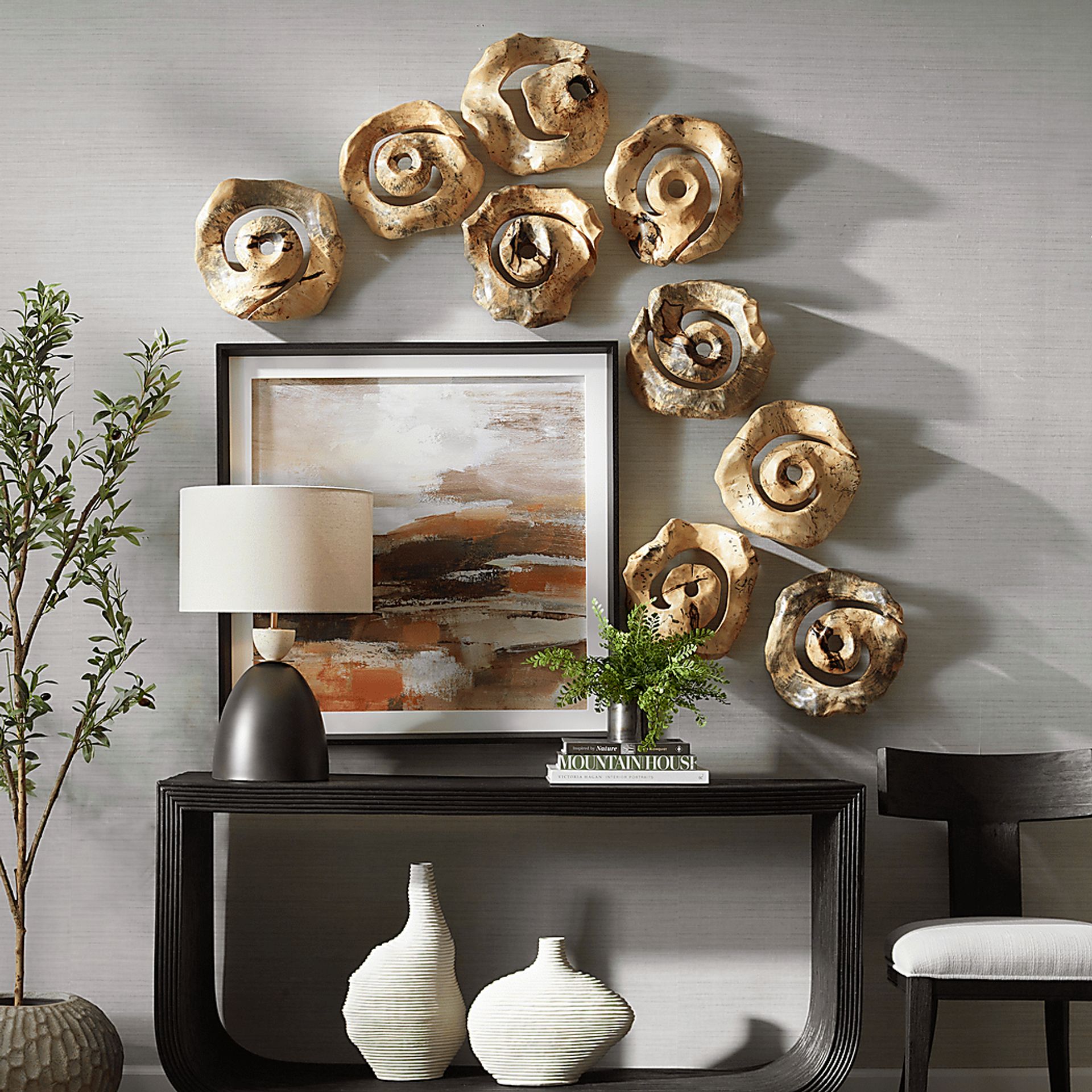 Ceska Brown Wall Decor, Set of 9 - Image 2