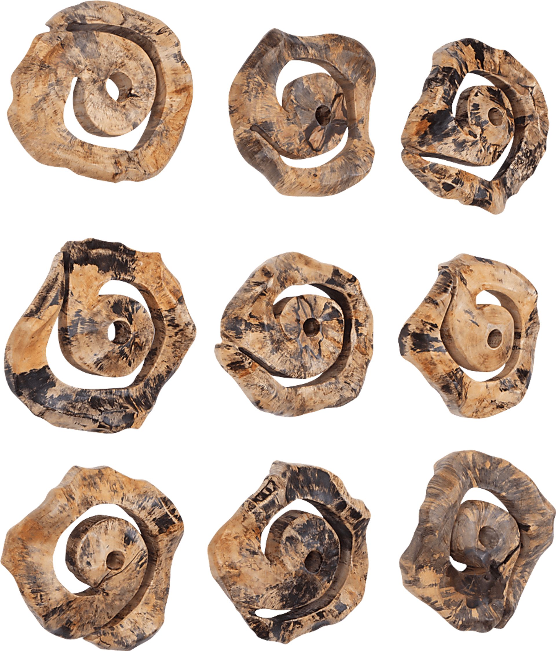 Ceska Brown Wall Decor, Set of 9 - Image 3