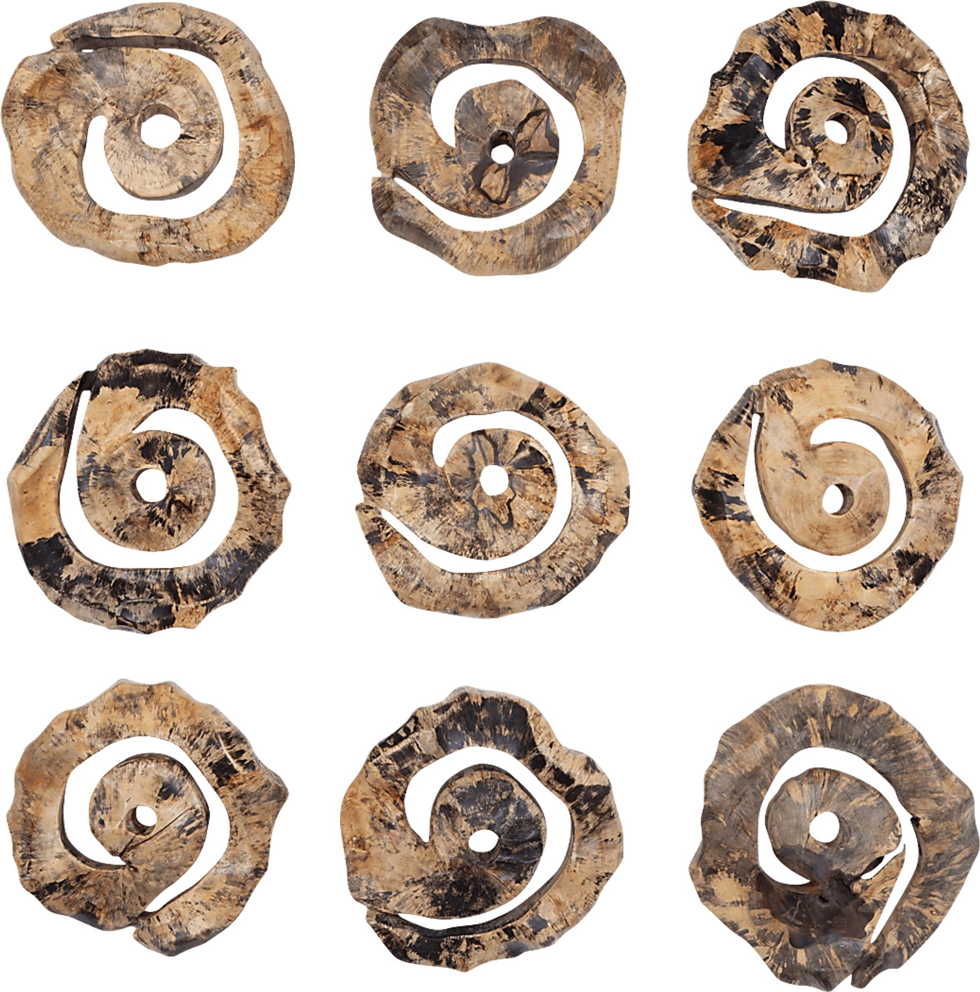 Ceska Brown Wall Decor, Set of 9 - Image 1