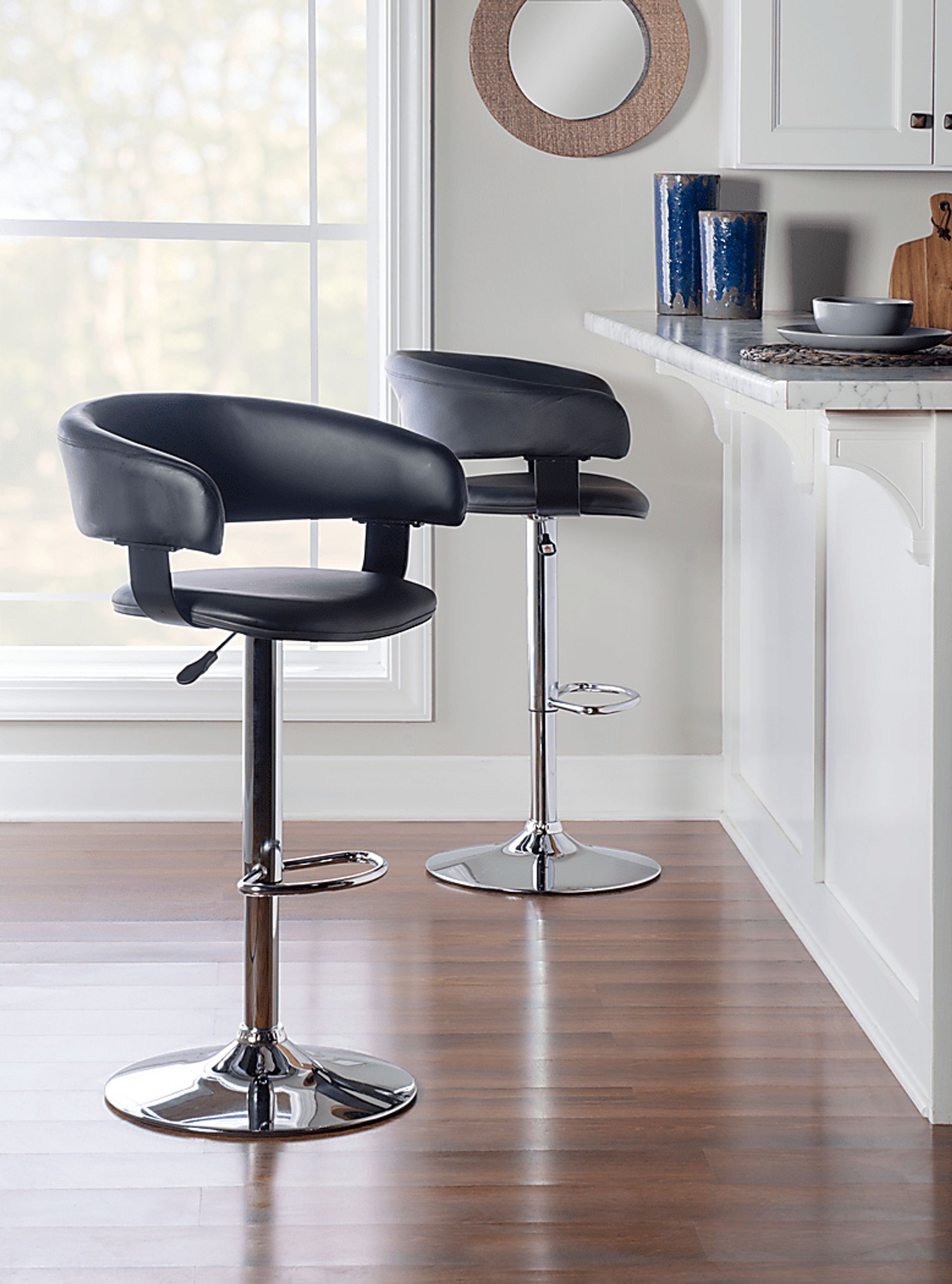 Cetona Black Desk Stool - Image 2