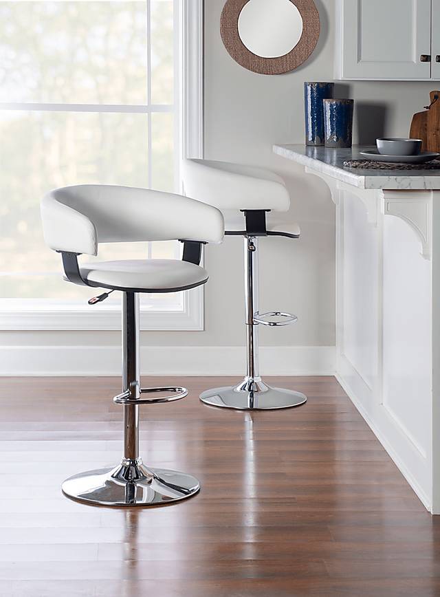 Cetona White Desk Stool - Thumbnail - Image 2
