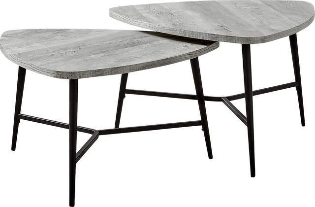 Cevallos Gray Nesting Cocktail Table, Set of 2 - Thumbnail - Image 1