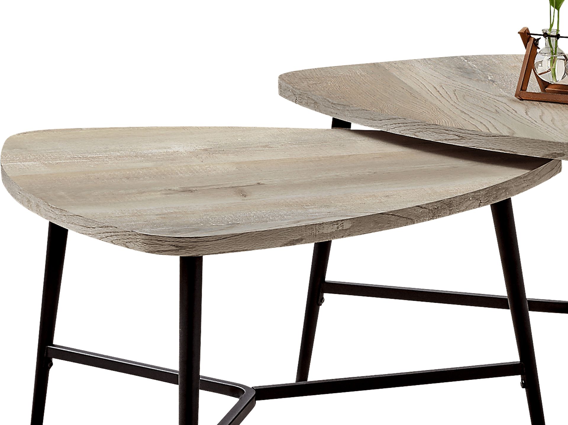 Cevallos Taupe Nesting Cocktail Table, Set of 2 - Image 2