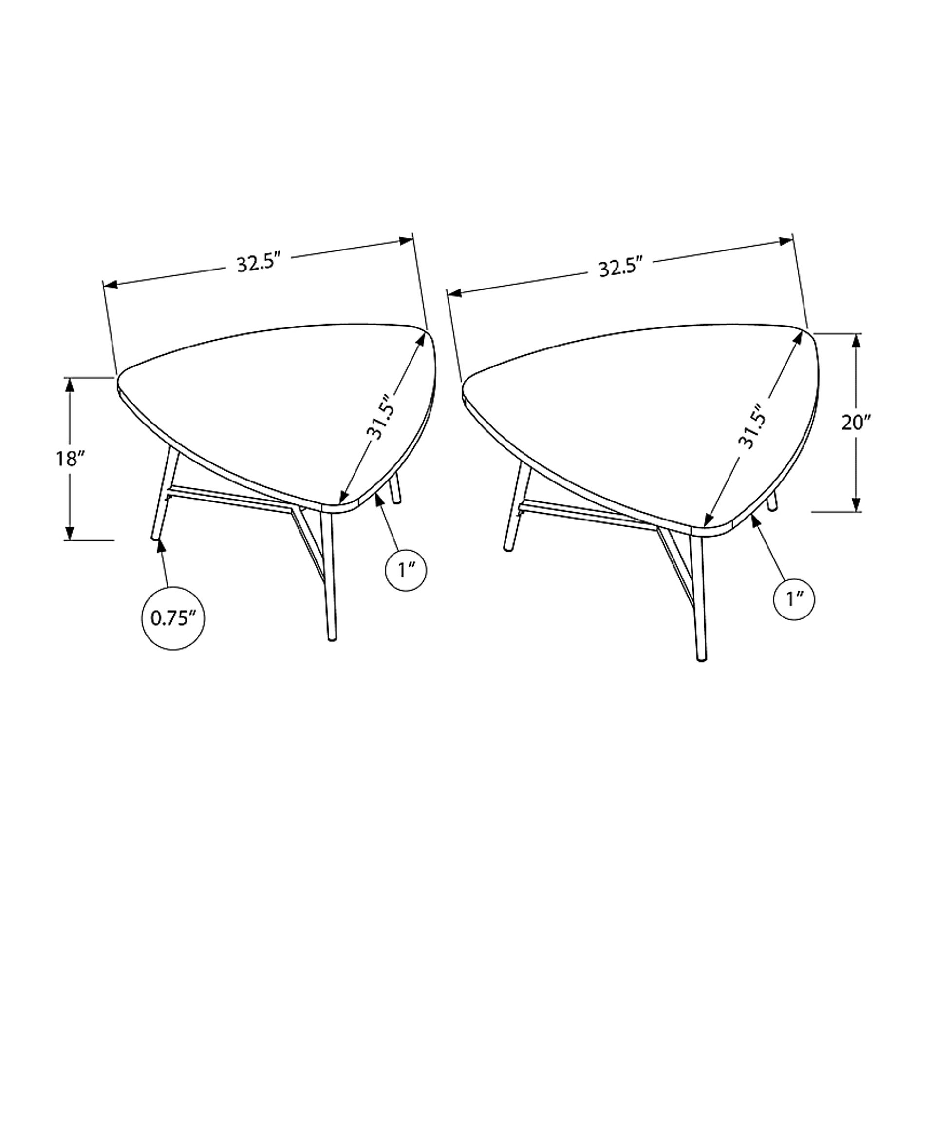 Cevallos Taupe Nesting Cocktail Table, Set of 2 - Image 4