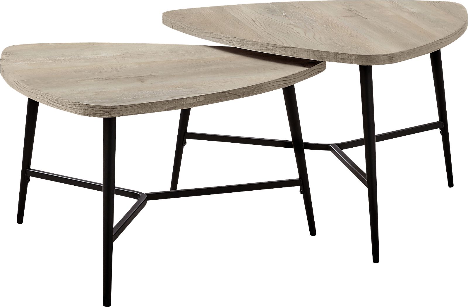 Cevallos Taupe Nesting Cocktail Table, Set of 2