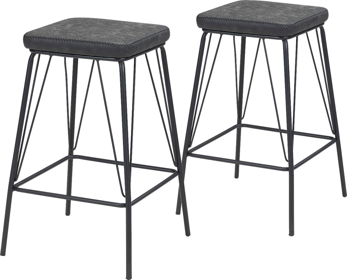 Chadron Black Black,Colors Polyurethane Fabric Barstool Rooms to Go