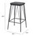 Chadron Black Counter Height Stool, Set of 2