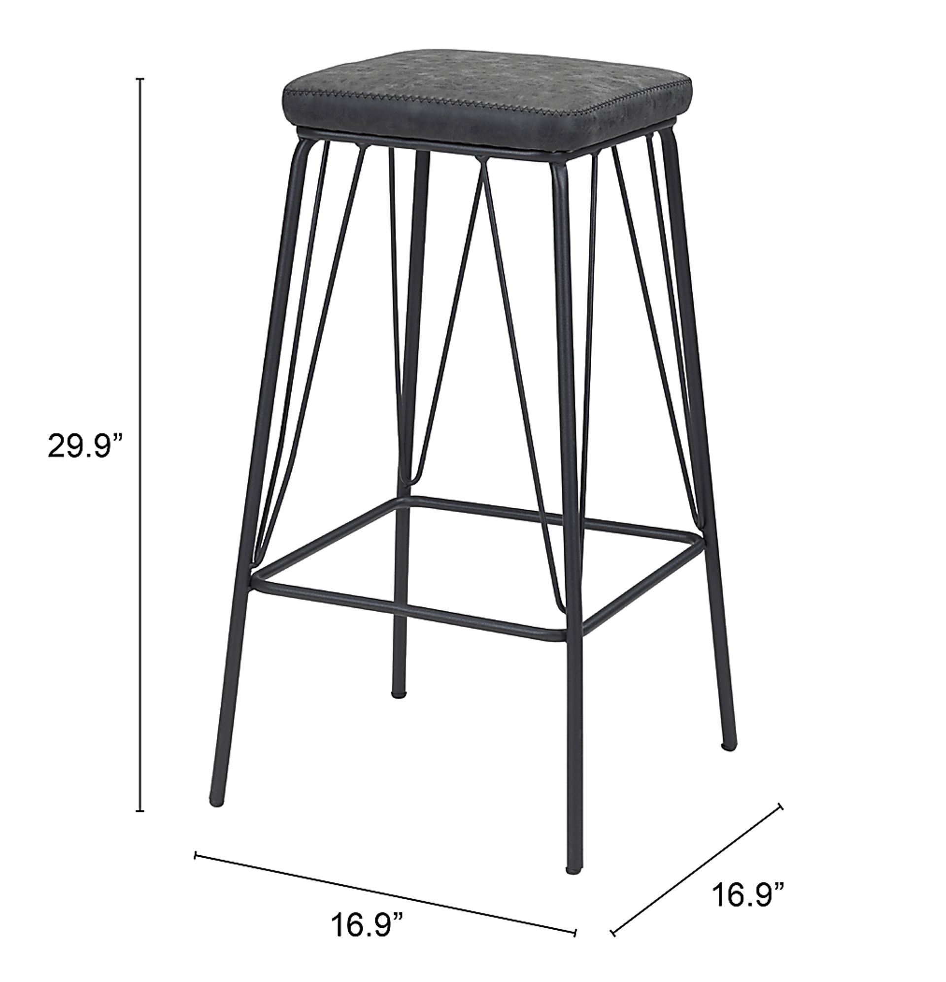 Chadron Black Counter Height Stool, Set of 2 - Image 8