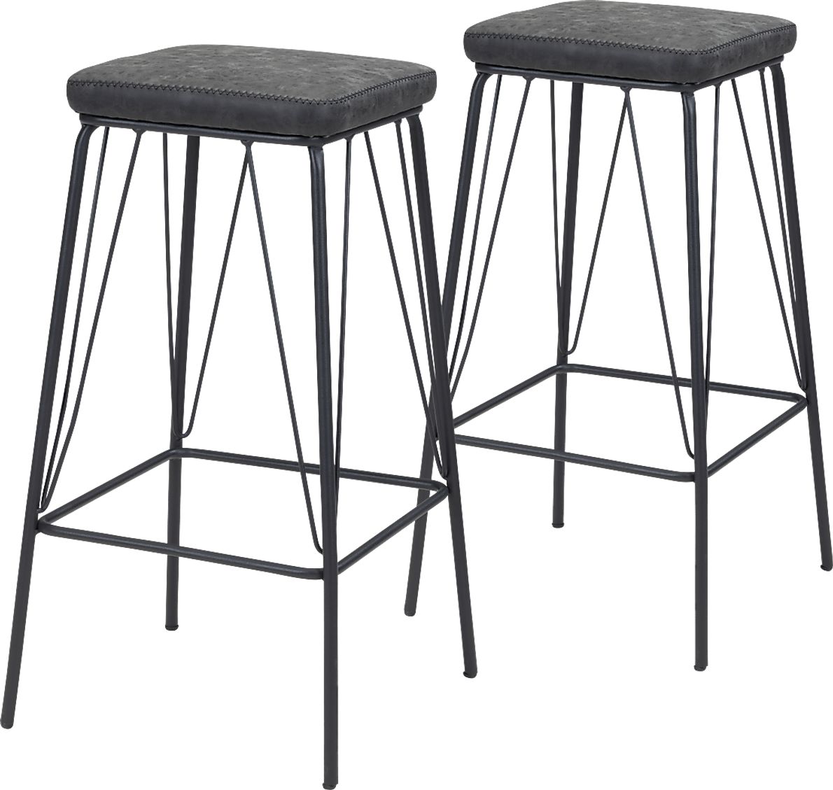 Chadron Black Counter Height Stool, Set of 2