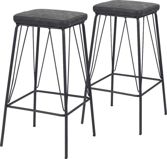 Chadron Black Counter Height Stool, Set of 2 - Thumbnail - Image 1