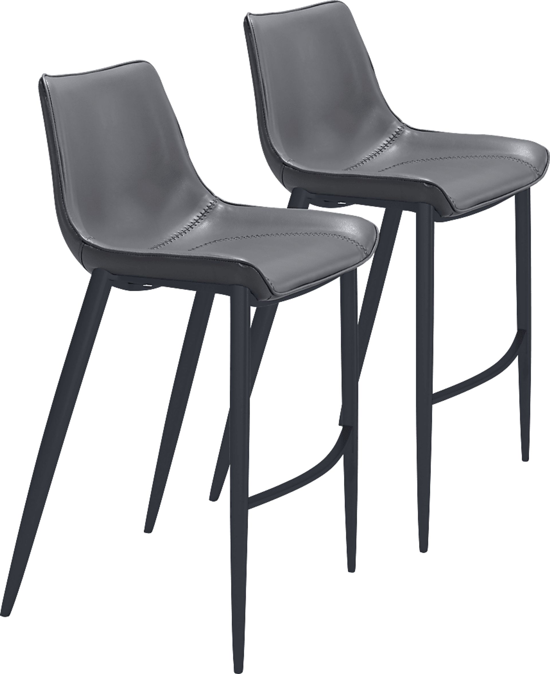 Chaleedony Gray Bar Height Stool, Set of 2 - Image 1