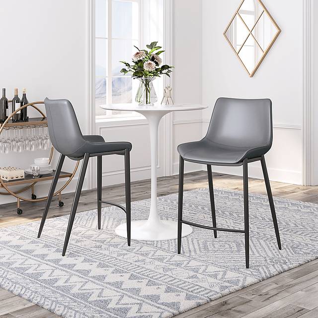 Chaleedony Gray Counter Height Stool, Set of 2 - Thumbnail - Image 2