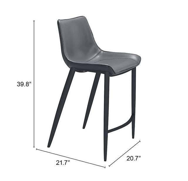 Chaleedony Gray Counter Height Stool, Set of 2 - Thumbnail - Image 8
