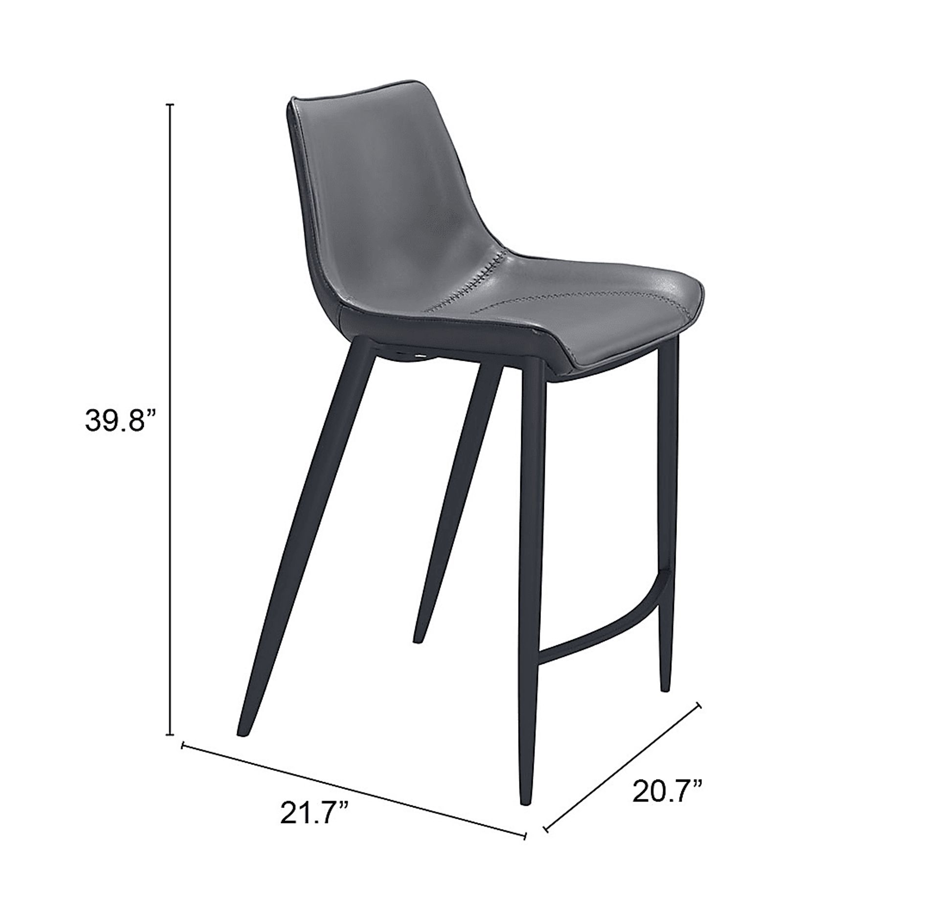 Chaleedony Gray Counter Height Stool, Set of 2 - Image 8
