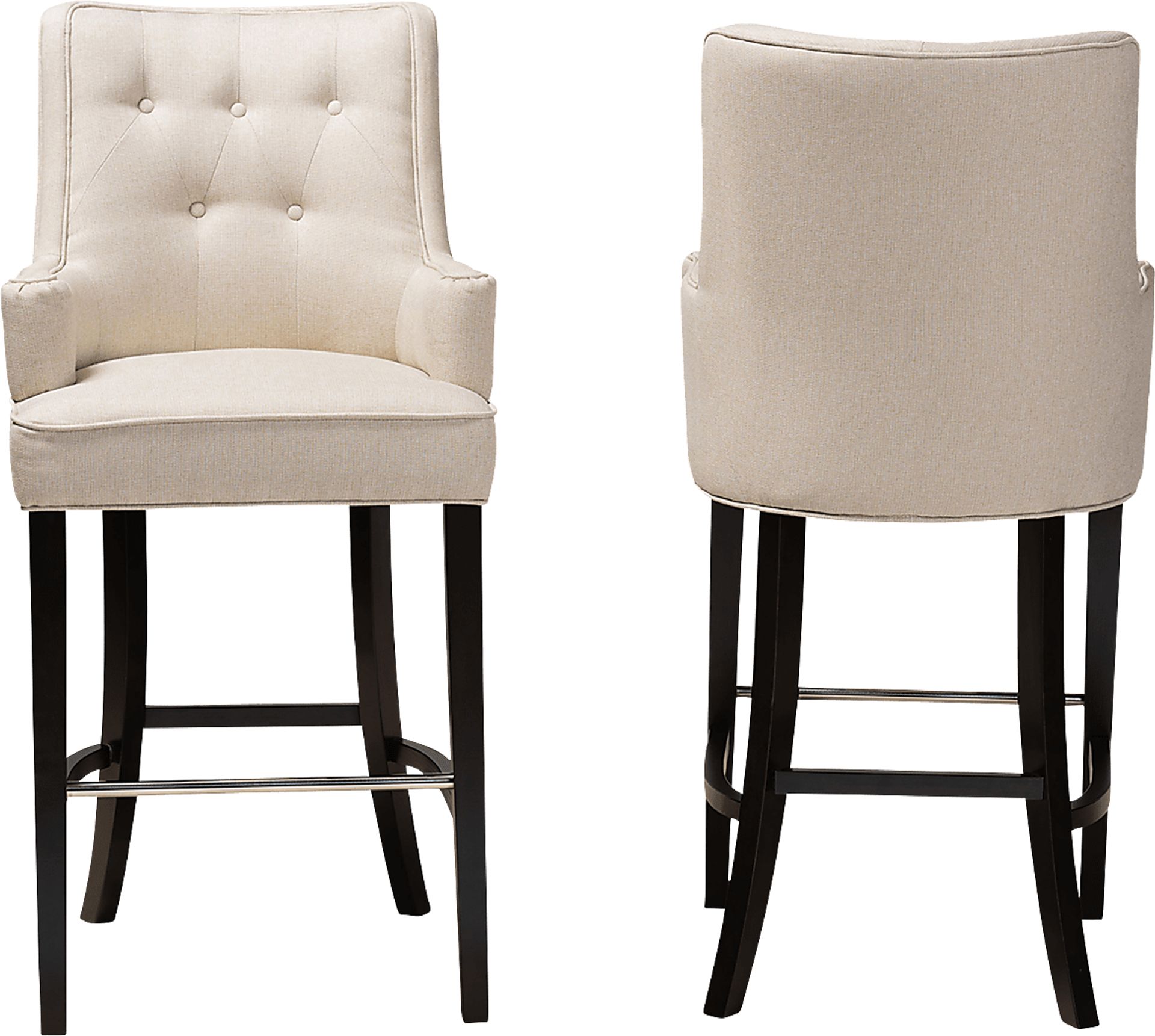 Chalfant Beige Barstool, Set of 2 - Image 2