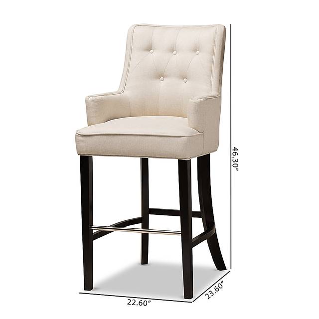 Chalfant Beige Barstool, Set of 2 - Thumbnail - Image 8