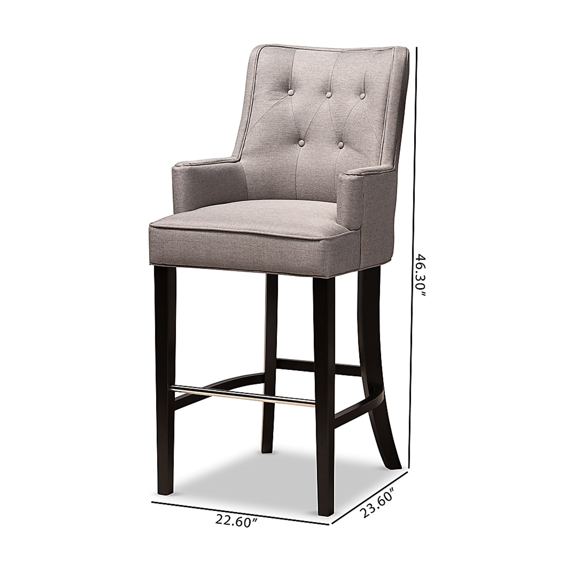 Chalfant Gray Barstool, Set of 2 - Image 8