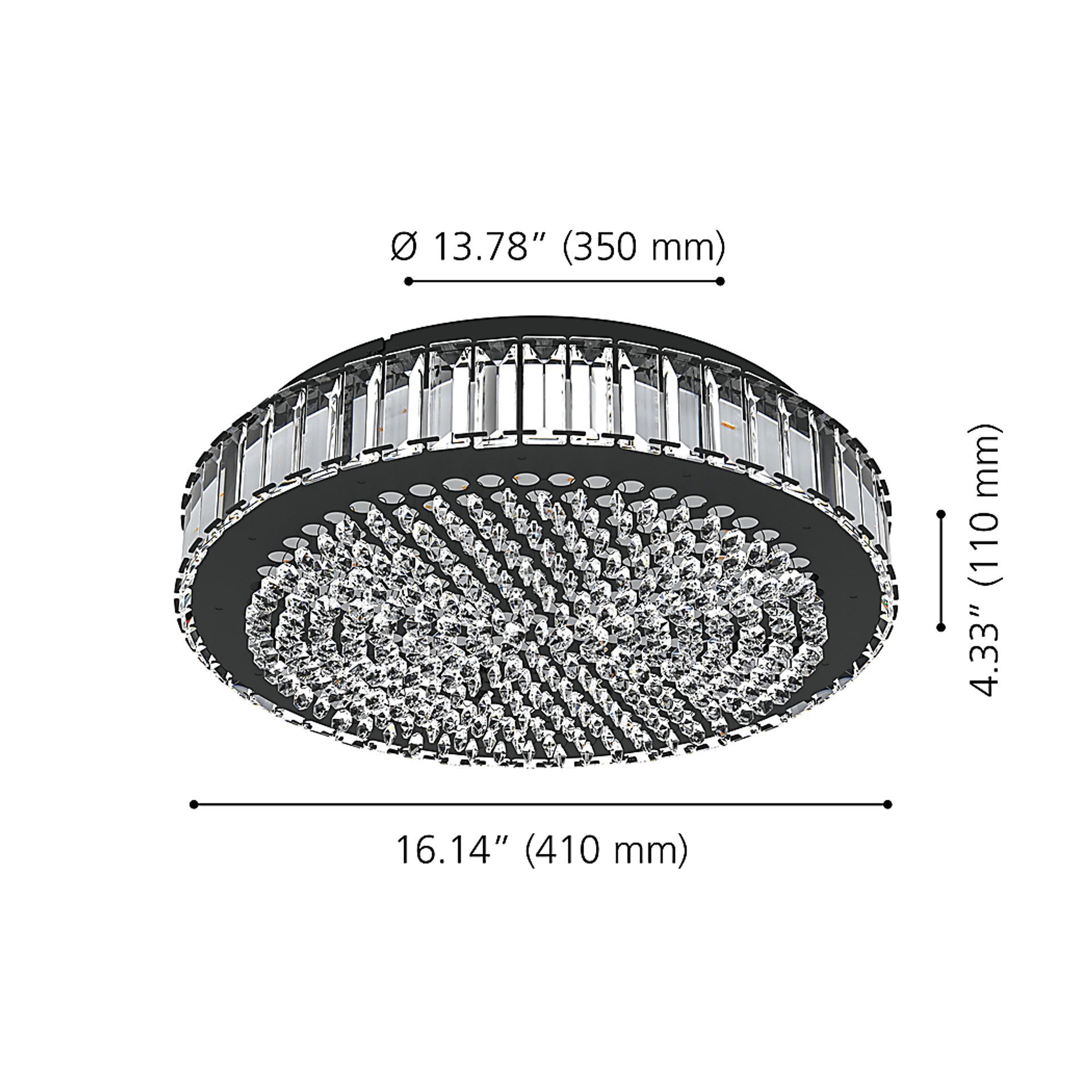 Chalfonte Sea Black Flush Mount - Image 3