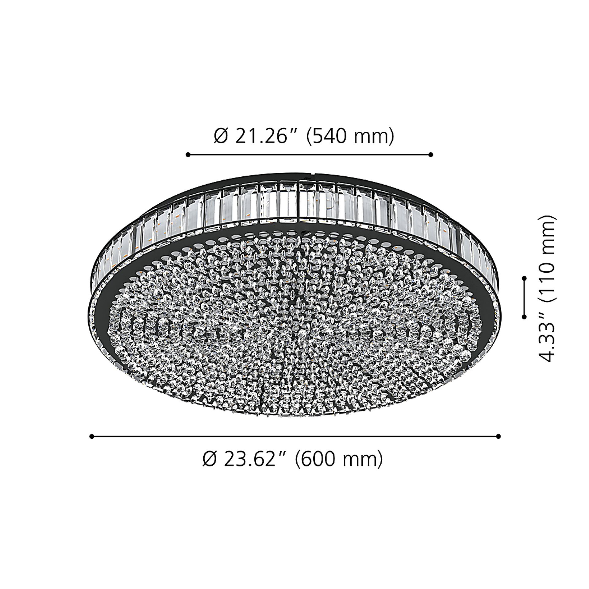 Chalfonte Sea Large Black Flush Mount - Image 4