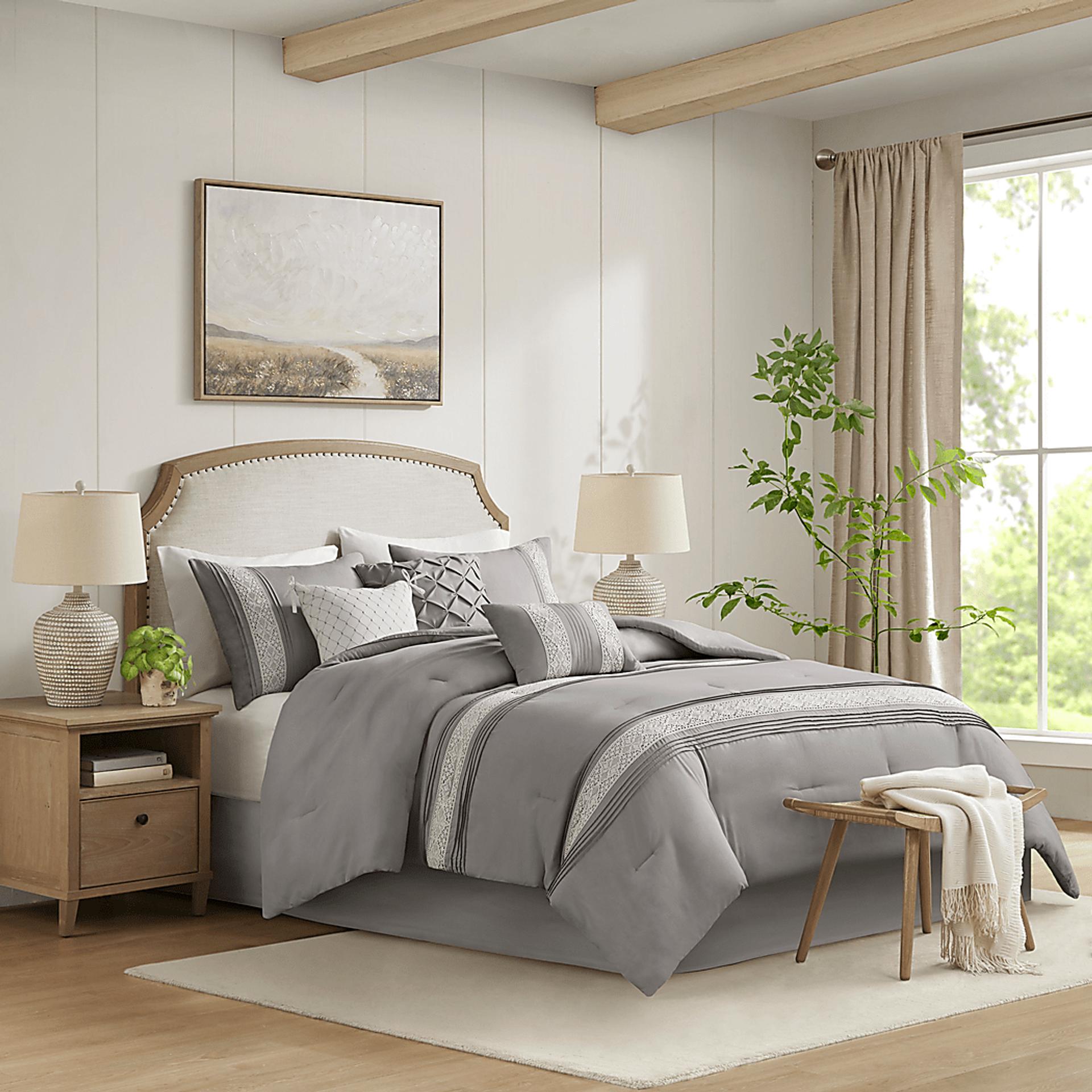 Chalimar Gray 7 Pc King Comforter Set