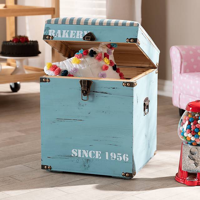 Chalma Blue Ottoman - Thumbnail - Image 2