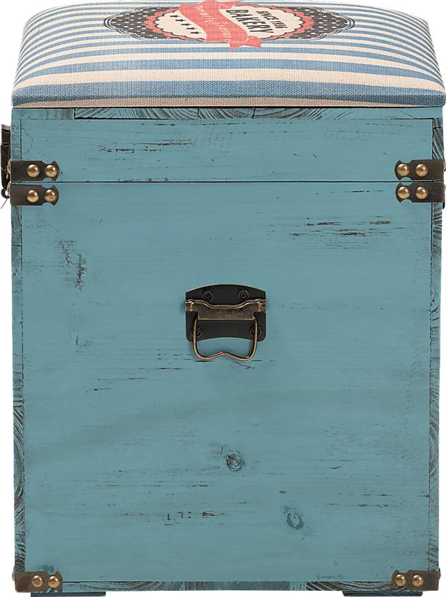 Chalma Blue Ottoman - Thumbnail - Image 5