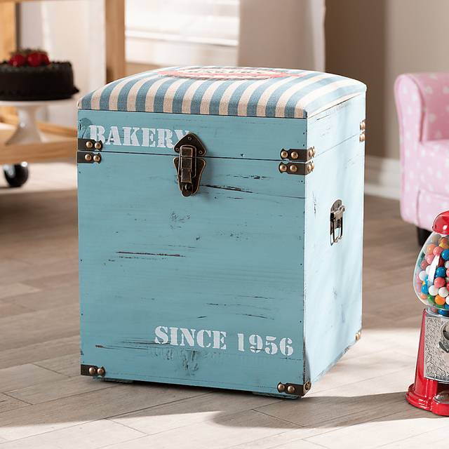 Chalma Blue Ottoman - Thumbnail - Image 9