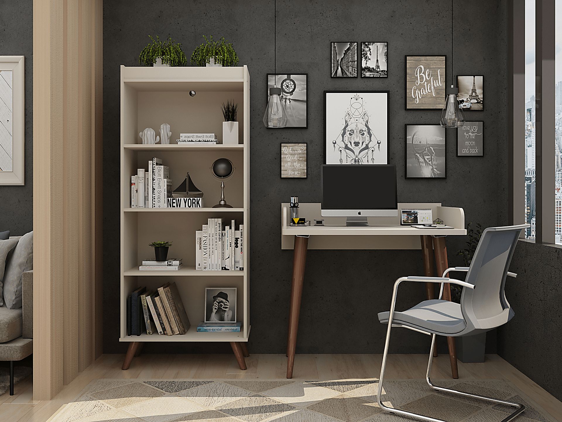 Chalon Beige Office Set, 2 Pc - Image 2