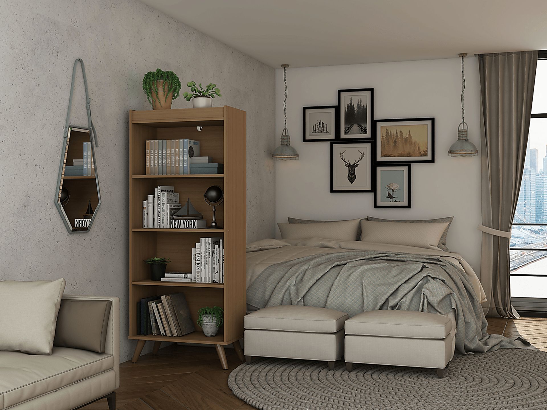 Chalon Red Office Set, 2 Pc - Image 4