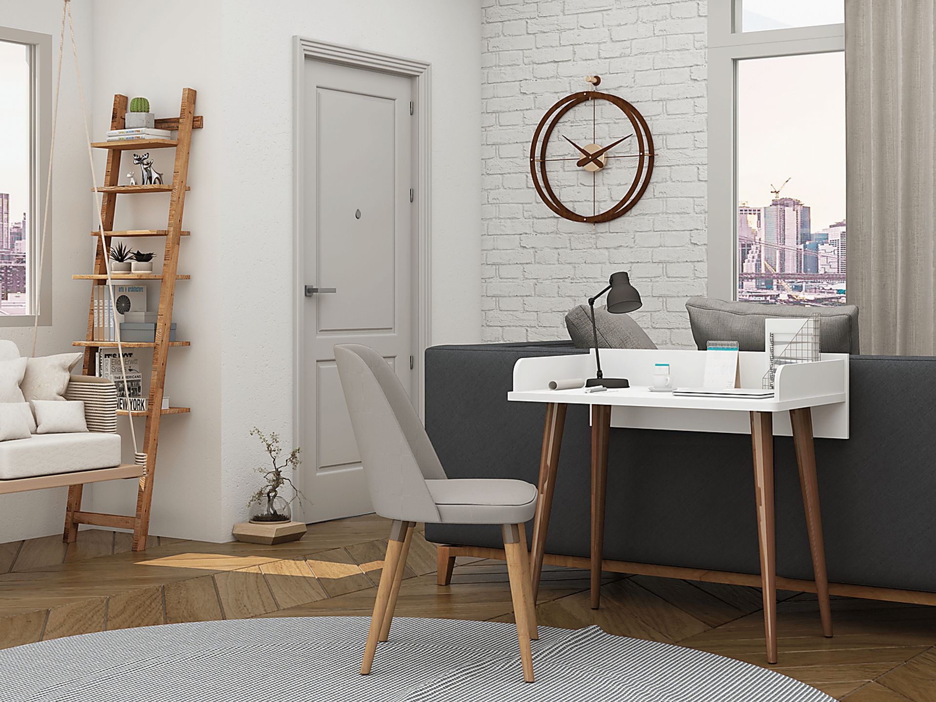 Chalon White Office Set, 3 Pc - Image 5