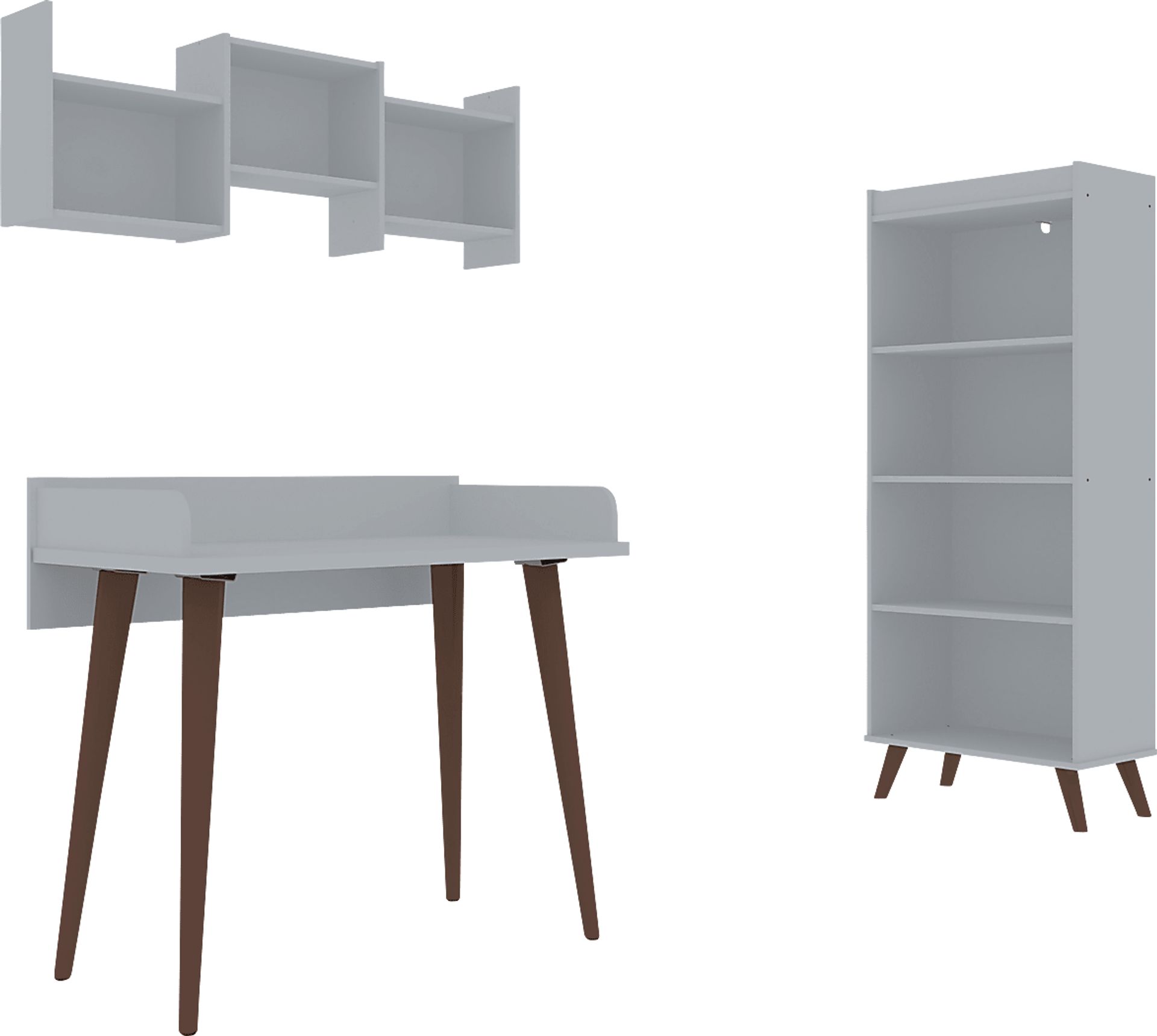 Chalon White Office Set, 3 Pc - Image 1