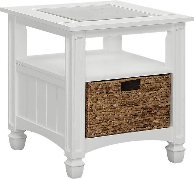 Chambler White End Table - Thumbnail - Image 1