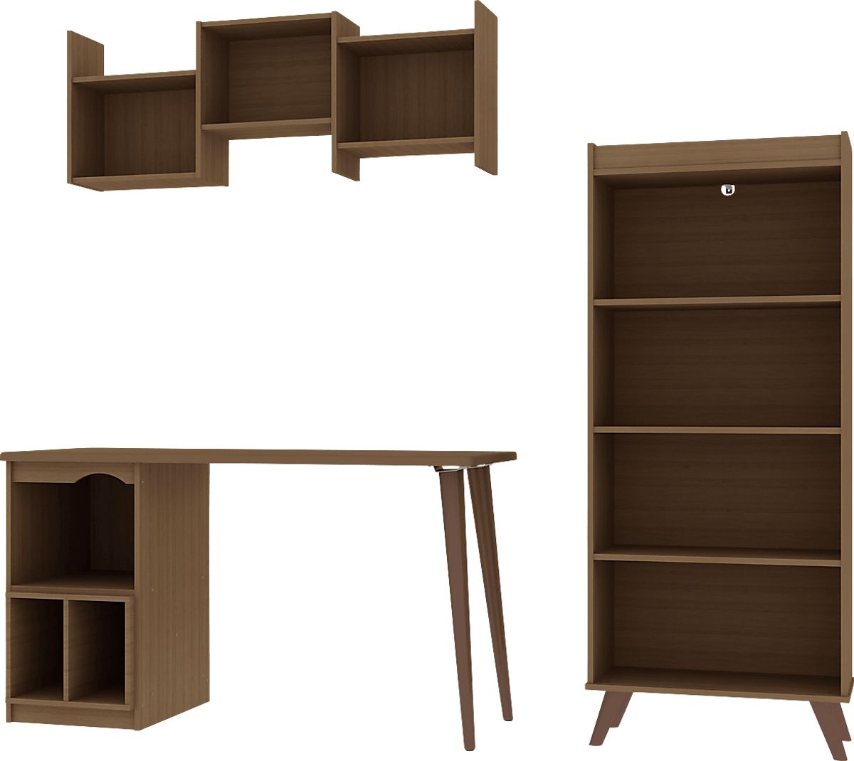 Chambliss Red Colors Desk 3 Pc Set | Rooms to Go