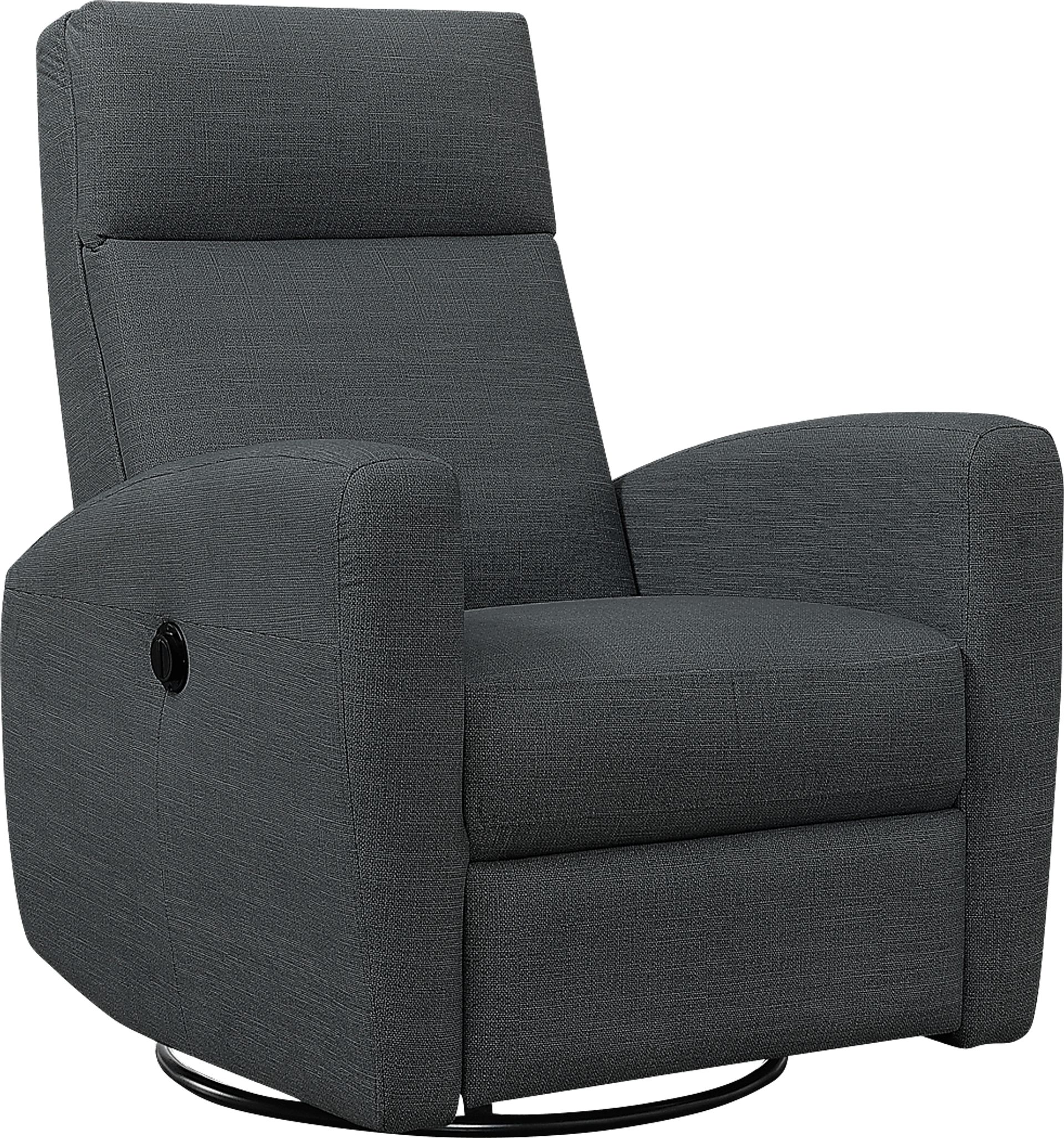 Chambre Charcoal Swivel Power Recliner - Image 1