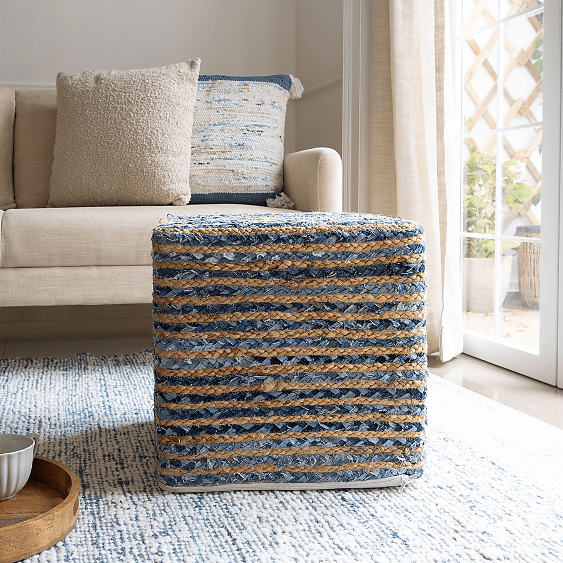 Chamgan Blue Pouf - Image 2